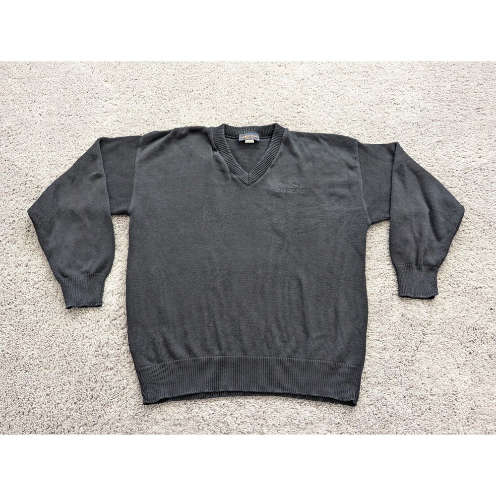 Vintage Andrew Rohan Sweater‎ Mens Extra Large Pullover Black Grandpa Sweater